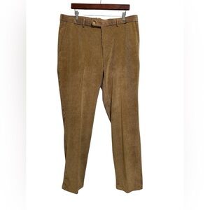 Peter Millar Pants Men Sz 36 Tan Nanoluxe Golf Ultra Soft Corduroy Crown Chino